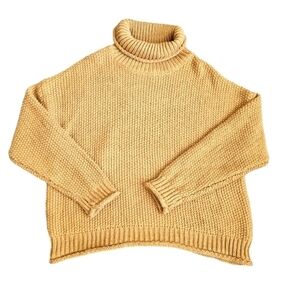 KUT from the Kloth Hailee Long Sleeve Turtleneck Knit Sweater Camel MD